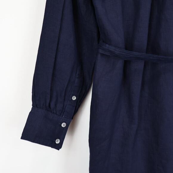 J.Crew Cabana Mini Dress Linen Navy Blue Size Small NWT - Picture 8 of 9